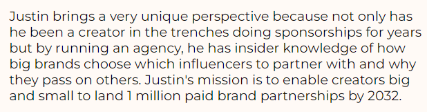 Overall brand goal for Justin Moore and Creator Wizard
